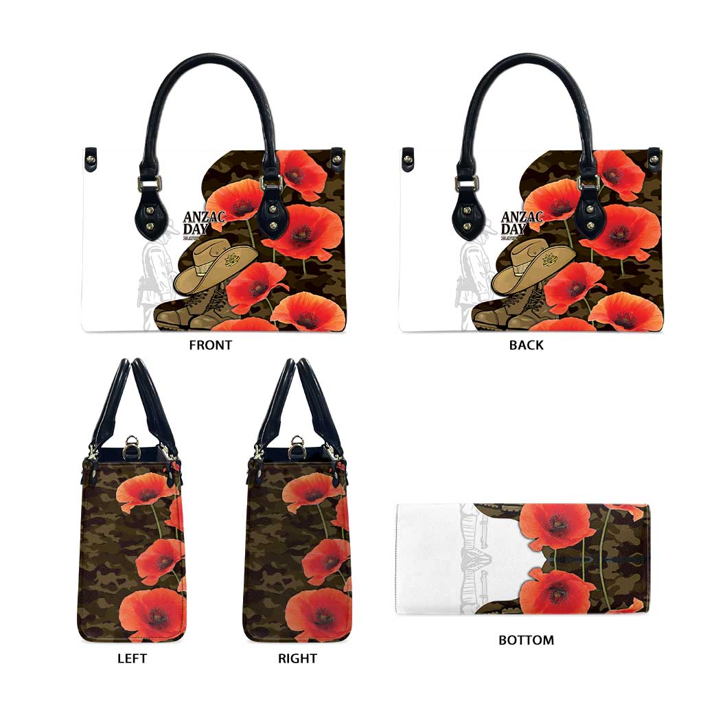 Australia ANZAC Day Leather Bag Boots And Slouch Hat Lest We Forget - Aussie Hoodie