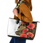Australia ANZAC Day Leather Tote Bag Boots And Slouch Hat Lest We Forget - Aussie Hoodie