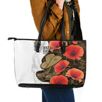 Australia ANZAC Day Leather Tote Bag Boots And Slouch Hat Lest We Forget - Aussie Hoodie