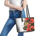 Australia ANZAC Day Leather Tote Bag Boots And Slouch Hat Lest We Forget - Aussie Hoodie