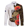 Australia ANZAC Day Long Sleeve Button Shirt Boots And Slouch Hat Lest We Forget - Aussie Hoodie