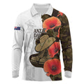 Australia ANZAC Day Long Sleeve Polo Shirt Boots And Slouch Hat Lest We Forget - Aussie Hoodie