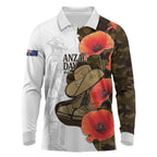Australia ANZAC Day Long Sleeve Polo Shirt Boots And Slouch Hat Lest We Forget - Aussie Hoodie