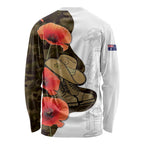 Australia ANZAC Day Long Sleeve Shirt Boots And Slouch Hat Lest We Forget - Aussie Hoodie