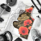 Australia ANZAC Day Men Tank Top Boots And Slouch Hat Lest We Forget - Aussie Hoodie