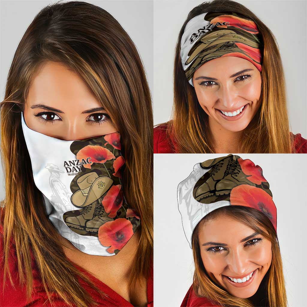 Australia ANZAC Day Neck Gaiter Boots And Slouch Hat Lest We Forget - Aussie Hoodie