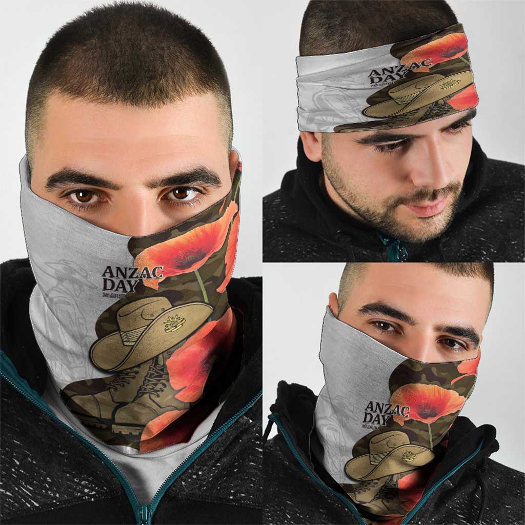 Australia ANZAC Day Neck Gaiter Boots And Slouch Hat Lest We Forget - Aussie Hoodie
