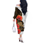 Australia ANZAC Day Off The Shoulder Long Sleeve Dress Boots And Slouch Hat Lest We Forget - Aussie Hoodie