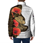Australia ANZAC Day Padded Jacket Boots And Slouch Hat Lest We Forget - Aussie Hoodie
