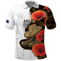 Australia ANZAC Day Polo Shirt Boots And Slouch Hat Lest We Forget - Aussie Hoodie