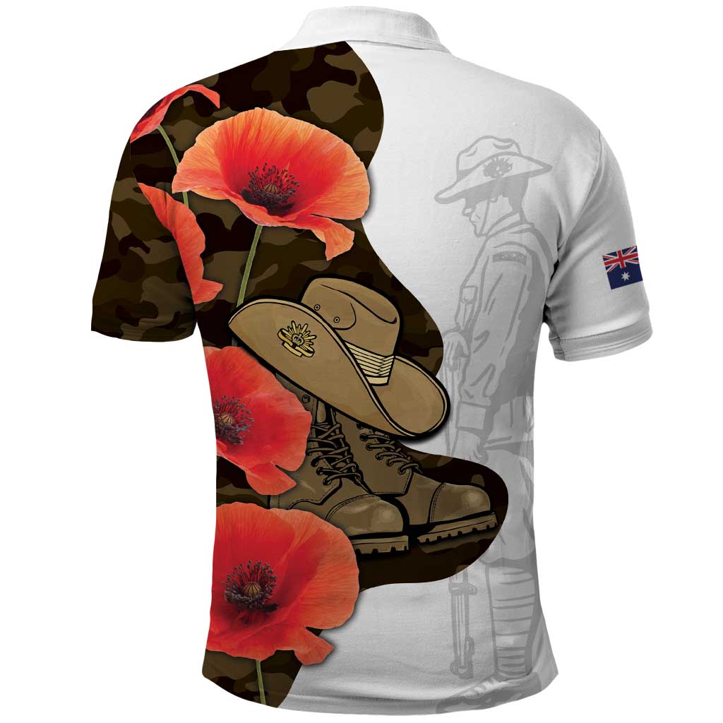 Australia ANZAC Day Polo Shirt Boots And Slouch Hat Lest We Forget - Aussie Hoodie