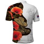 Australia ANZAC Day Polo Shirt Boots And Slouch Hat Lest We Forget - Aussie Hoodie