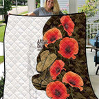Australia ANZAC Day Quilt Boots And Slouch Hat Lest We Forget - Aussie Hoodie