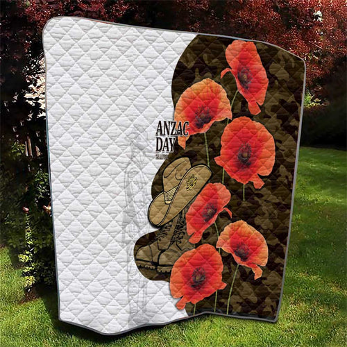 Australia ANZAC Day Quilt Boots And Slouch Hat Lest We Forget - Aussie Hoodie