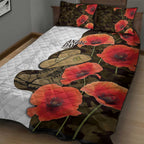 Australia ANZAC Day Quilt Bed Set Boots And Slouch Hat Lest We Forget - Aussie Hoodie