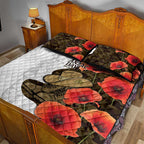 Australia ANZAC Day Quilt Bed Set Boots And Slouch Hat Lest We Forget - Aussie Hoodie