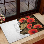 Australia ANZAC Day Rubber Doormat Boots And Slouch Hat Lest We Forget - Aussie Hoodie