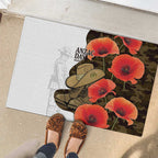 Australia ANZAC Day Rubber Doormat Boots And Slouch Hat Lest We Forget - Aussie Hoodie