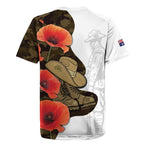Australia ANZAC Day Rugby Jersey Boots And Slouch Hat Lest We Forget - Aussie Hoodie