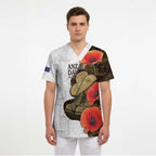 Australia ANZAC Day Scrub Top Boots And Slouch Hat Lest We Forget - Aussie Hoodie