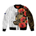 Australia ANZAC Day Sleeve Zip Bomber Jacket Boots And Slouch Hat Lest We Forget - Aussie Hoodie