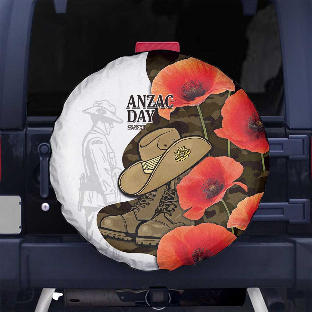 Australia ANZAC Day Spare Tire Cover Boots And Slouch Hat Lest We Forget - Aussie Hoodie