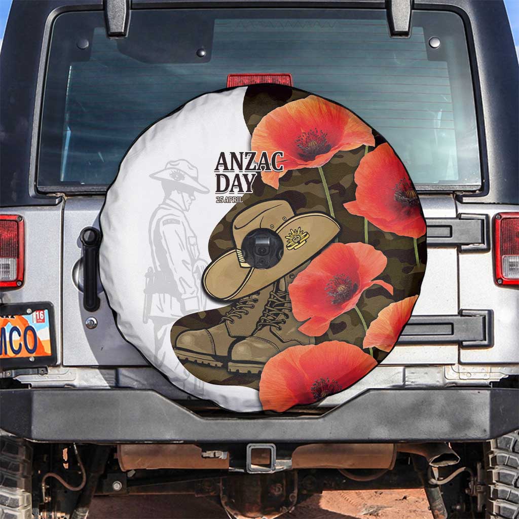 Australia ANZAC Day Spare Tire Cover Boots And Slouch Hat Lest We Forget - Aussie Hoodie