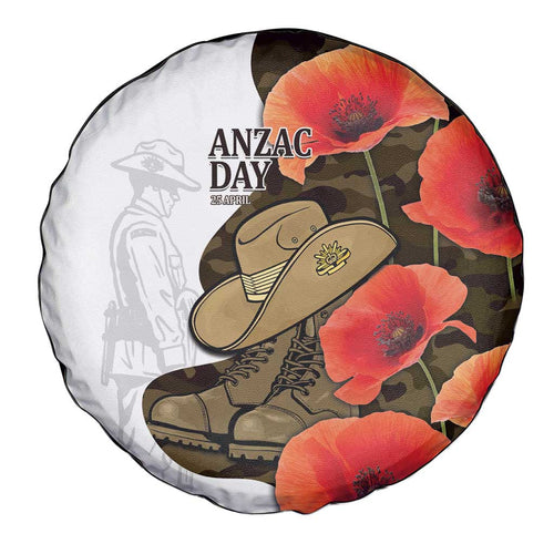 Australia ANZAC Day Spare Tire Cover Boots And Slouch Hat Lest We Forget - Aussie Hoodie