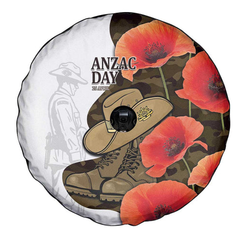 Australia ANZAC Day Spare Tire Cover Boots And Slouch Hat Lest We Forget - Aussie Hoodie