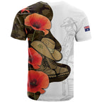 Australia ANZAC Day T Shirt Boots And Slouch Hat Lest We Forget - Aussie Hoodie