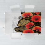 Australia ANZAC Day Tablecloth Boots And Slouch Hat Lest We Forget - Aussie Hoodie