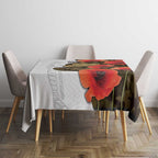Australia ANZAC Day Tablecloth Boots And Slouch Hat Lest We Forget - Aussie Hoodie