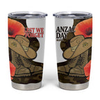 Australia ANZAC Day Tumbler Cup Boots And Slouch Hat Lest We Forget - Aussie Hoodie