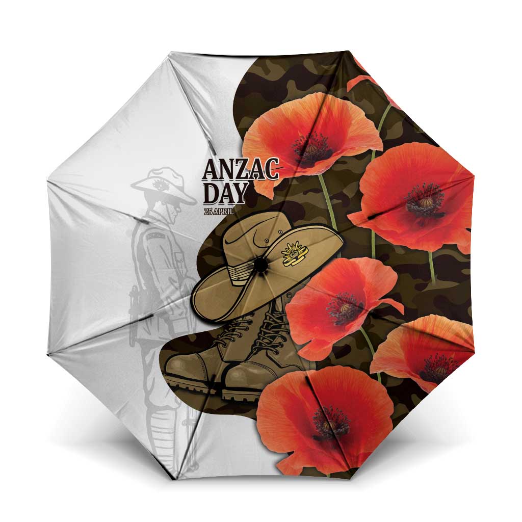 Australia ANZAC Day Umbrella Boots And Slouch Hat Lest We Forget - Aussie Hoodie