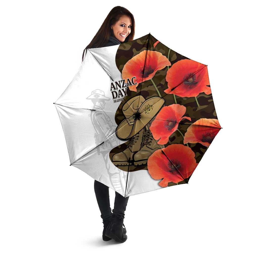 Australia ANZAC Day Umbrella Boots And Slouch Hat Lest We Forget - Aussie Hoodie