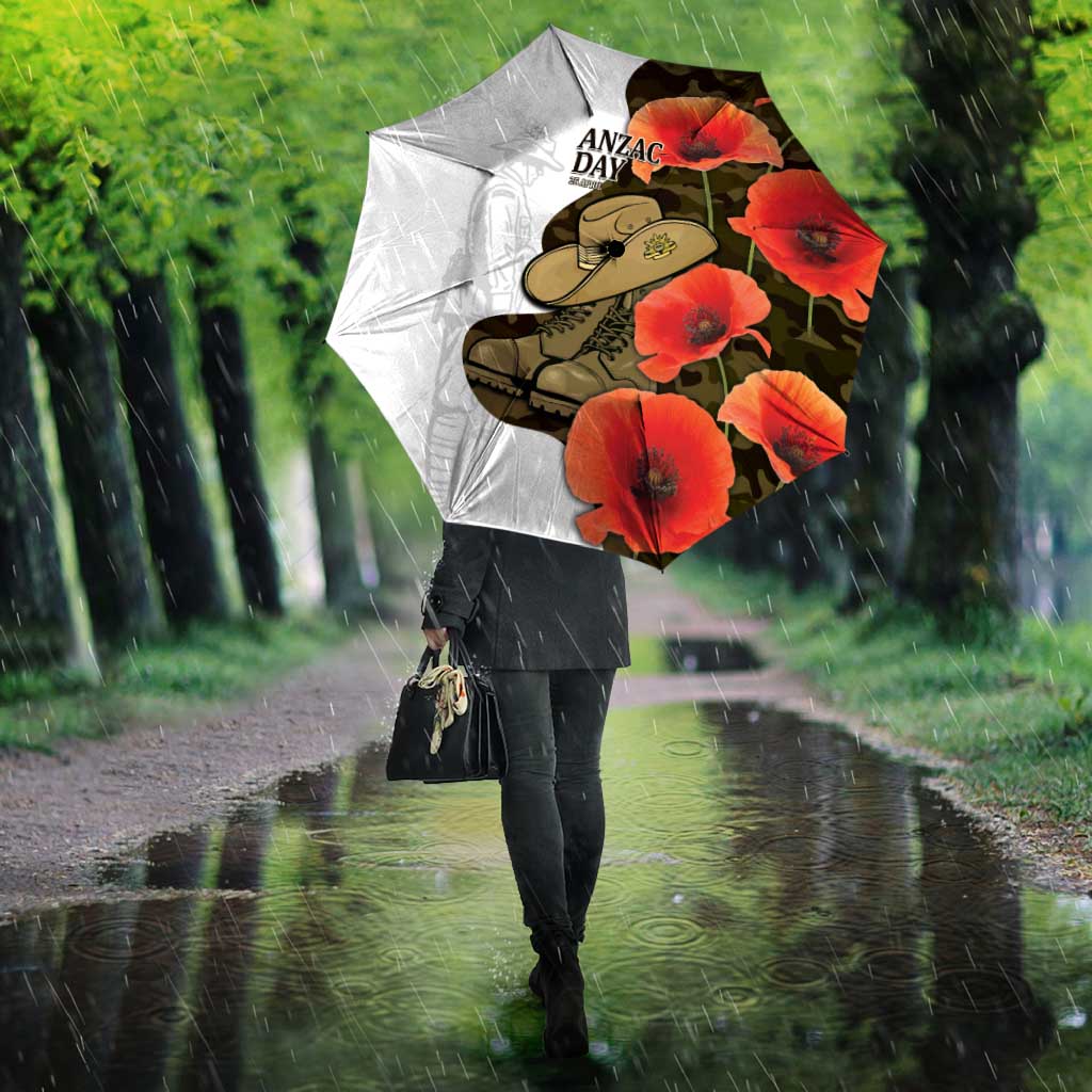 Australia ANZAC Day Umbrella Boots And Slouch Hat Lest We Forget - Aussie Hoodie