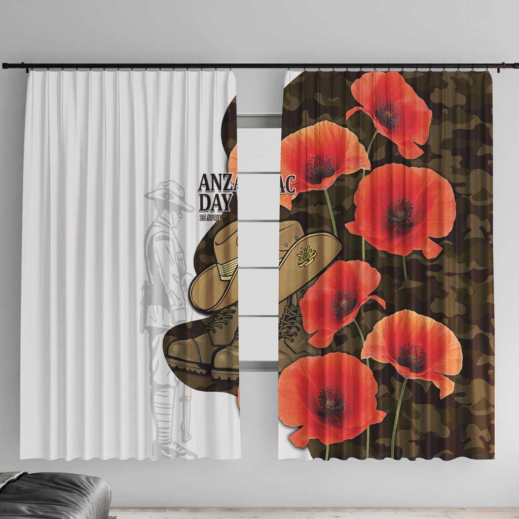 Australia ANZAC Day Window Curtain Boots And Slouch Hat Lest We Forget - Aussie Hoodie