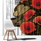 Australia ANZAC Day Window Curtain Boots And Slouch Hat Lest We Forget - Aussie Hoodie