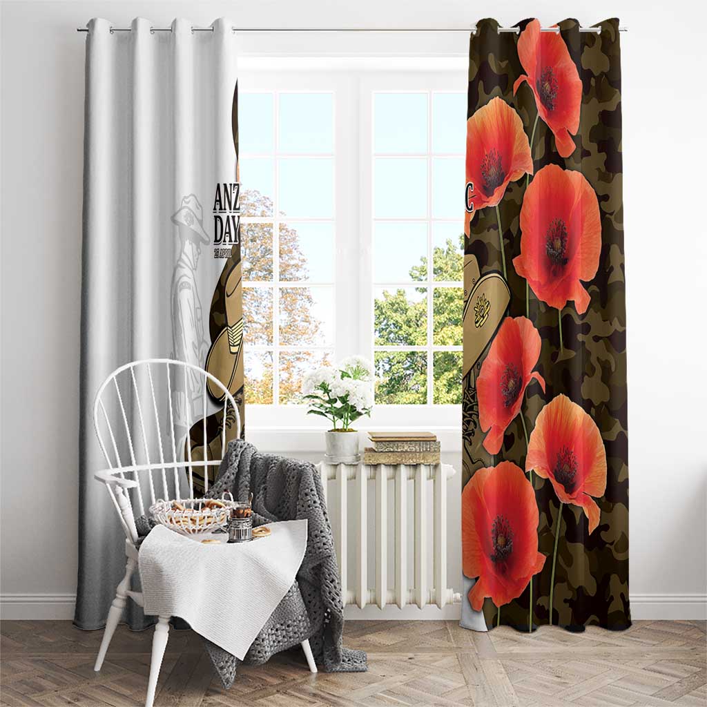 Australia ANZAC Day Window Curtain Boots And Slouch Hat Lest We Forget - Aussie Hoodie