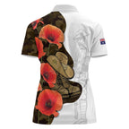 Australia ANZAC Day Women Polo Shirt Boots And Slouch Hat Lest We Forget - Aussie Hoodie