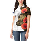 Australia ANZAC Day Women Polo Shirt Boots And Slouch Hat Lest We Forget - Aussie Hoodie