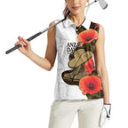 Australia ANZAC Day Women Sleeveless Polo Shirt Boots And Slouch Hat Lest We Forget - Aussie Hoodie