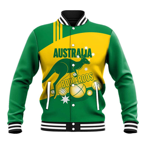 Custom Australia Petanque Baseball Jacket Aussie Kangaroo Bouleroos National Color
