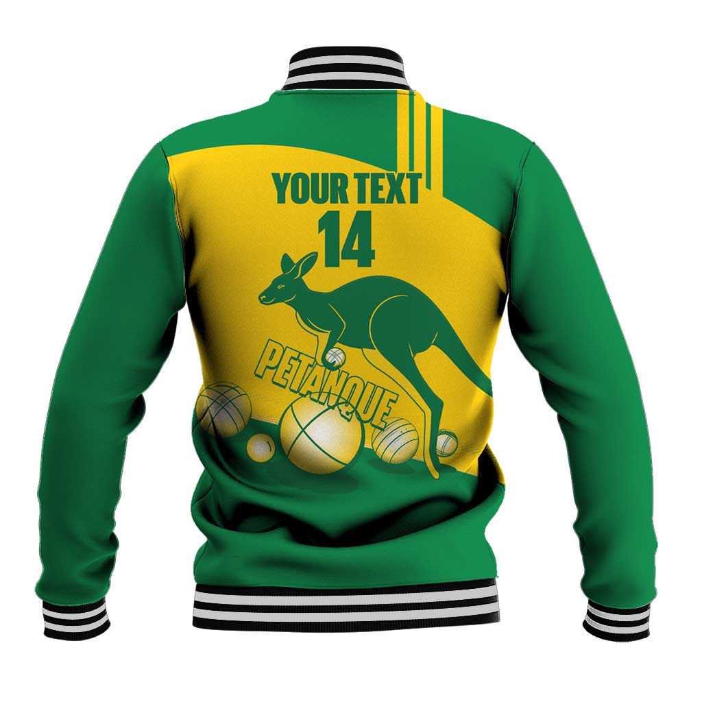 Custom Australia Petanque Baseball Jacket Aussie Kangaroo Bouleroos National Color