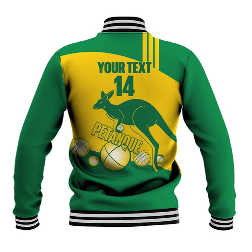Custom Australia Petanque Baseball Jacket Aussie Kangaroo Bouleroos National Color