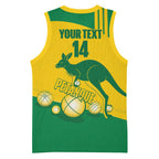 Custom Australia Petanque Basketball Jersey Aussie Kangaroo Bouleroos National Color