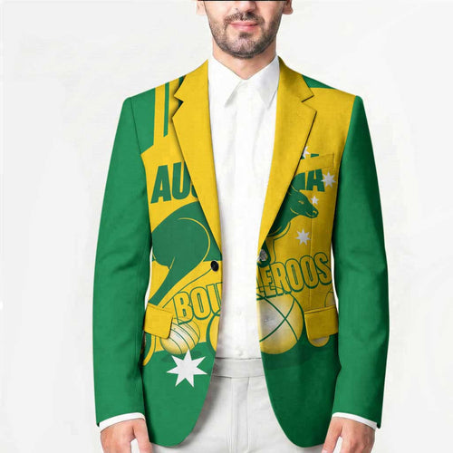 Custom Australia Petanque Blazer Aussie Kangaroo Bouleroos National Color