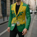 Custom Australia Petanque Blazer Aussie Kangaroo Bouleroos National Color