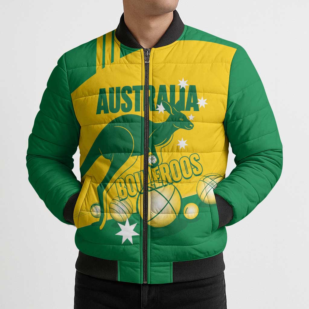 Custom Australia Petanque Bomber Puffer Jacket Aussie Kangaroo Bouleroos National Color