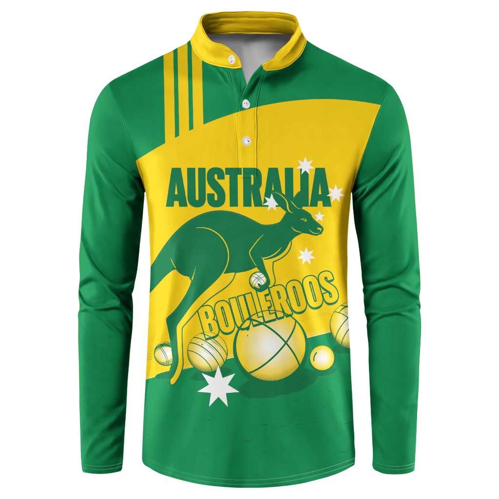 Custom Australia Petanque Button Sweatshirt Aussie Kangaroo Bouleroos National Color